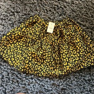 Crewcuts Leopard pull on skirt M - NWT